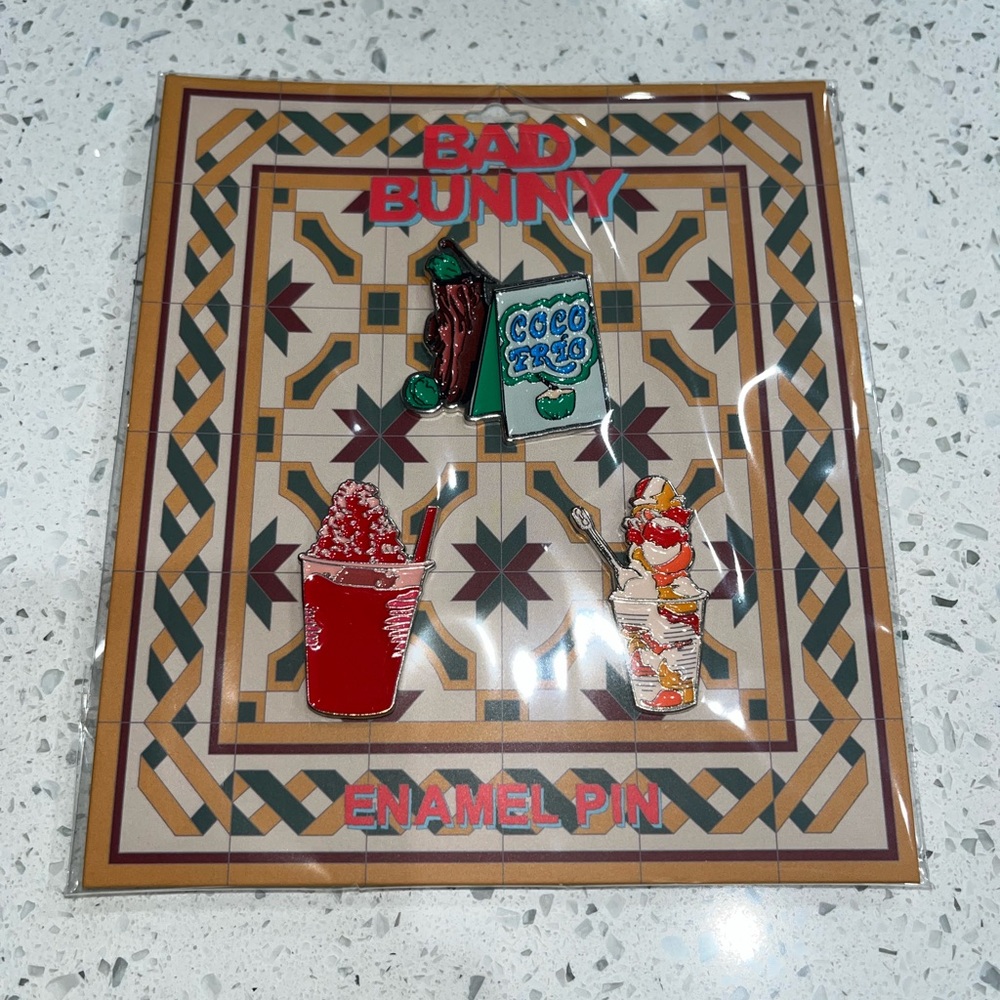 Bad Bunny Enamel Pin Set